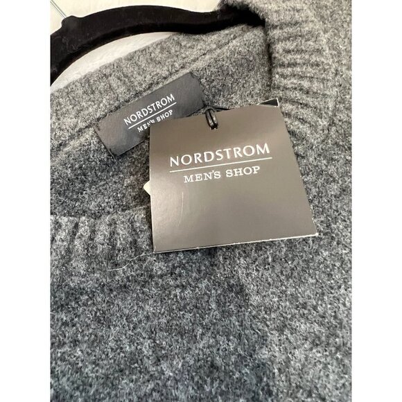 NWT Nordstrom Men's Shop Size XL/3XL Grey Dark Charcoal Heater CrewNeck … - Picture 3 of 7